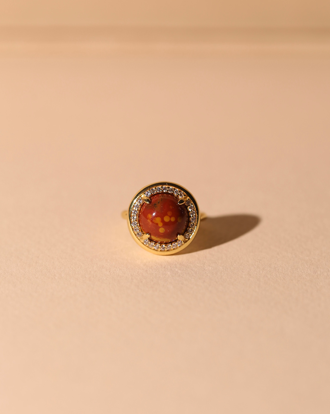 OOAK Halo Ring - Ocean Jasper - Size 7 # 4