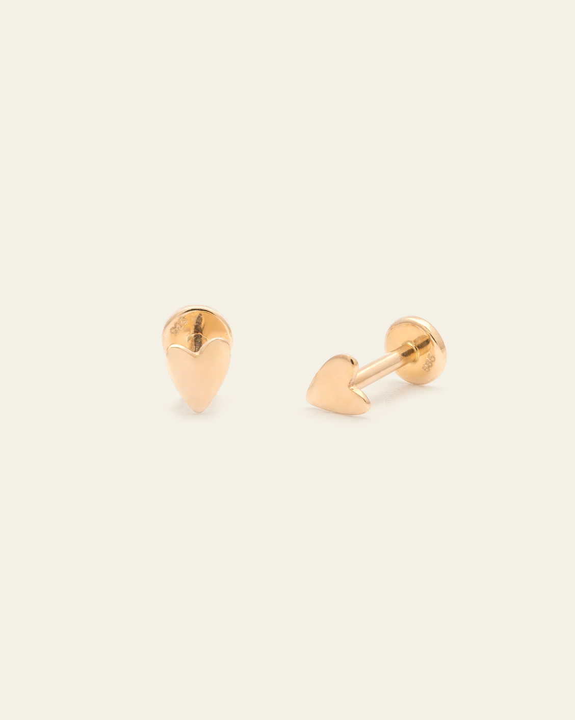 Heart Stud 14k Solid Gold Products Melanie Auld Jewelry