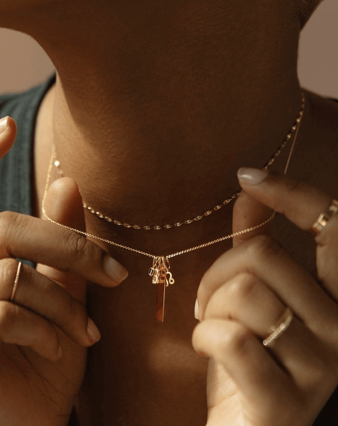 Engravable Bar Charm 10k Solid Gold