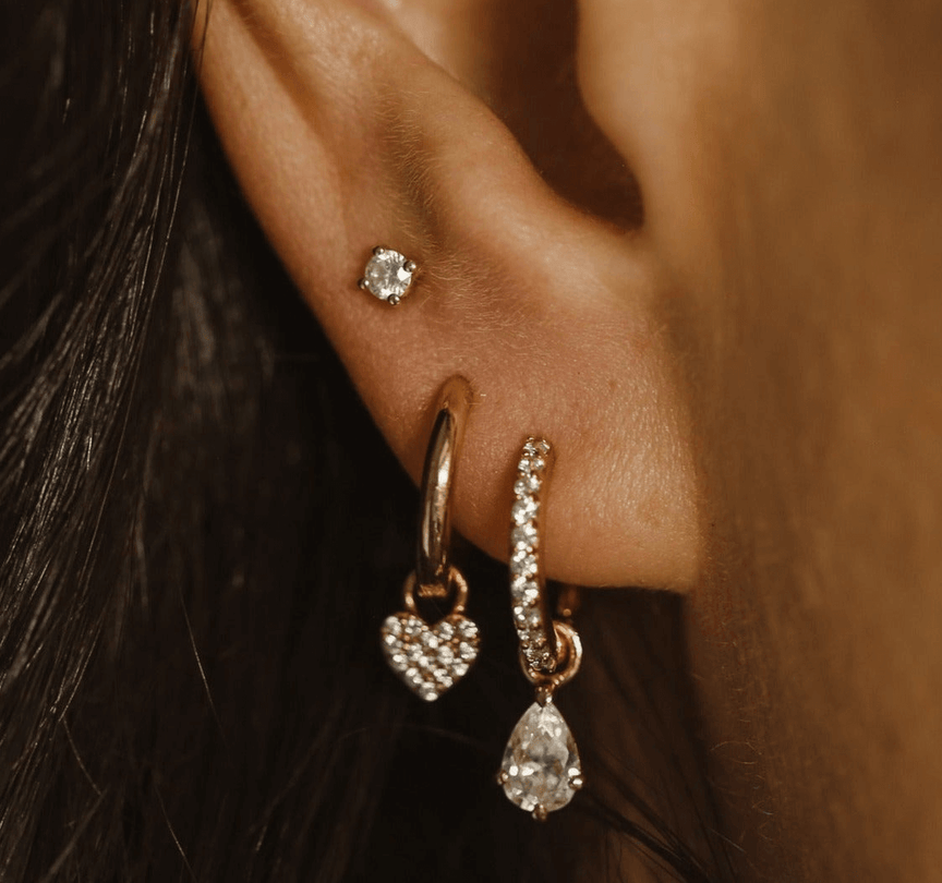 Teardrop Earring Charm - Gold Vermeil
