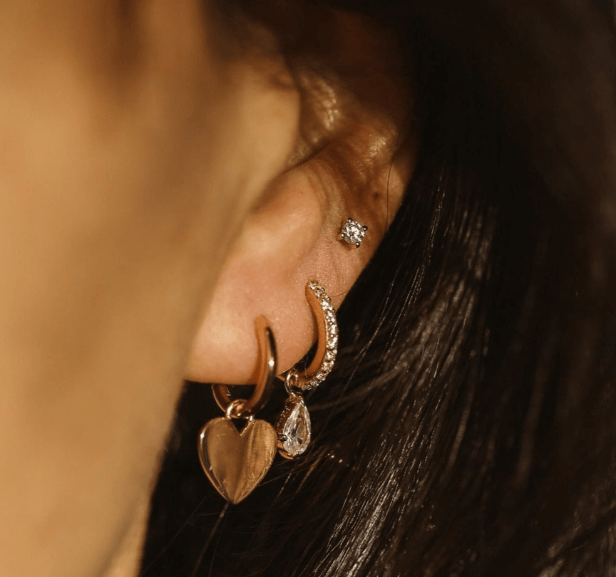 Teardrop Earring Charm - Gold Vermeil