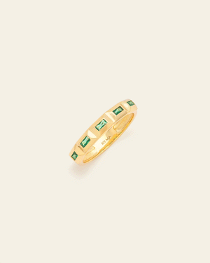 Inlay Ring - Gold Vermeil/Emerald
