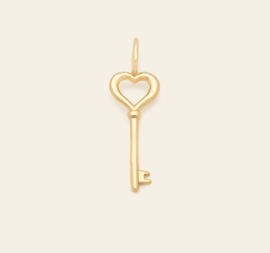 Key to My Heart Pendant - Gold Vermeil
