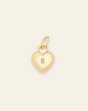 Love on Lock Pendant - Gold Vermeil