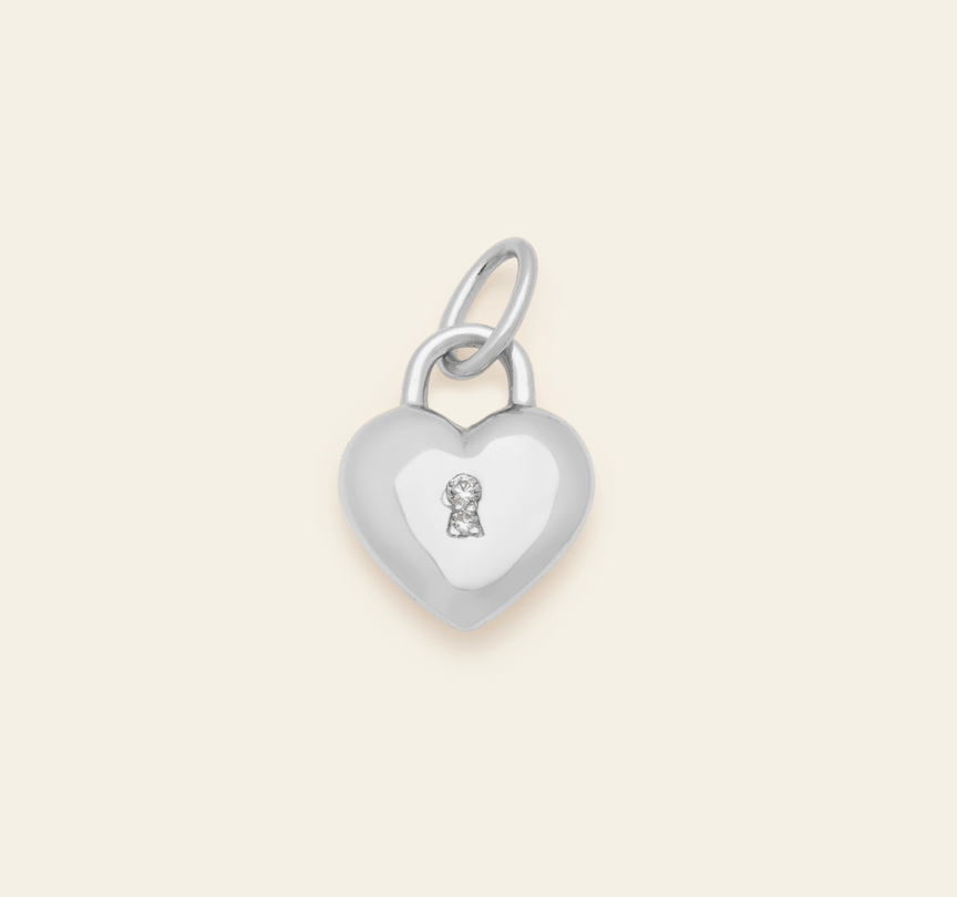 Love on Lock Pendant - Sterling Silver