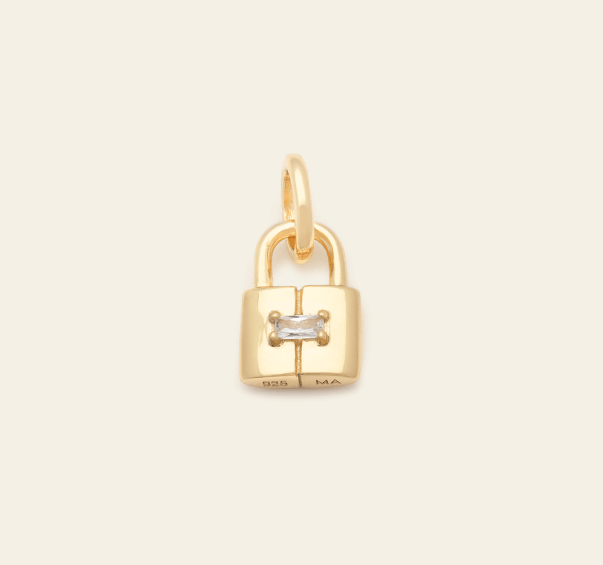 Luxe Lock Pendant - Gold Vermeil