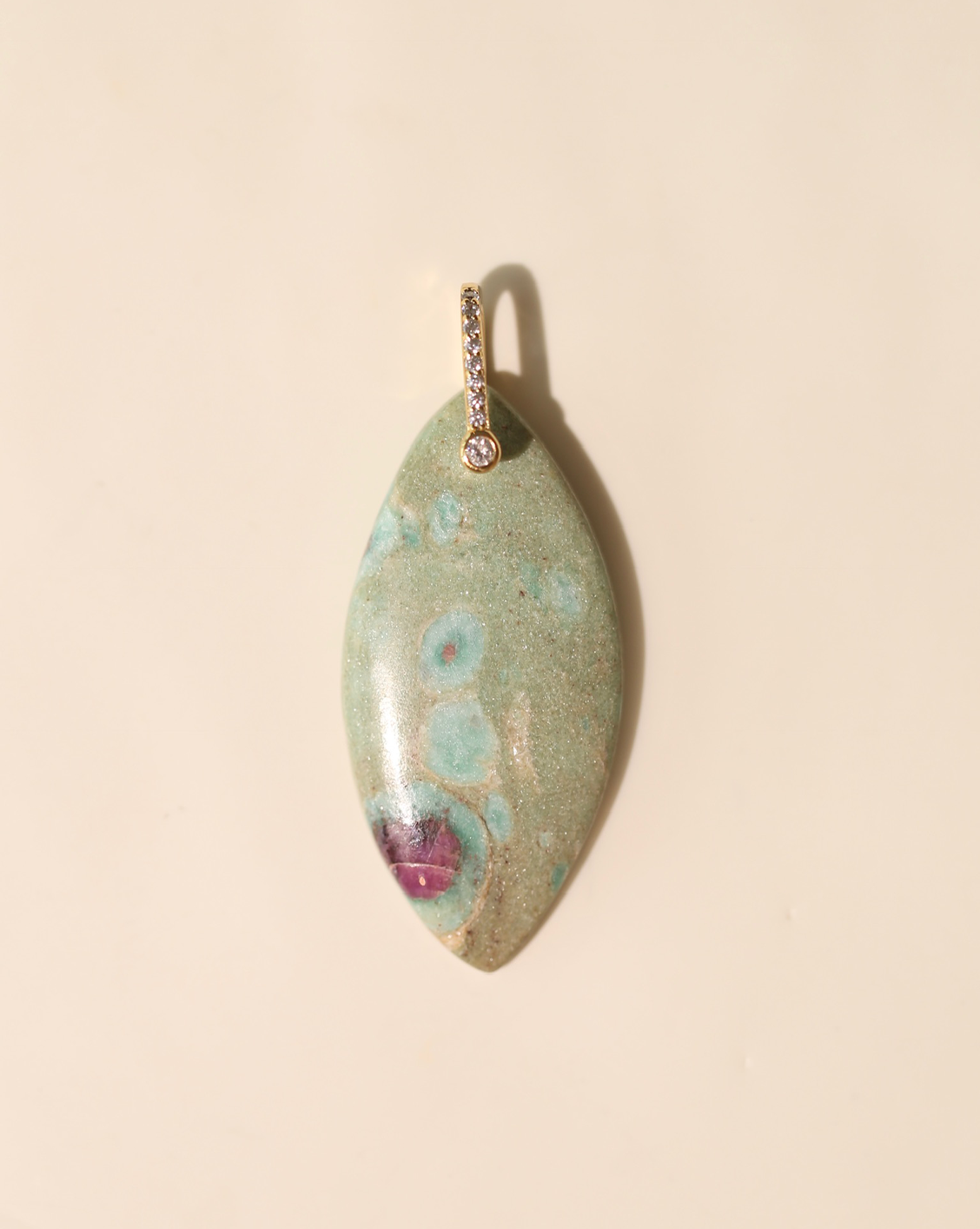 Luxe Stone Pendant - Ruby in Fuchsite #1