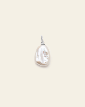 Medium Baroque Pearl Pendant - Sterling Silver