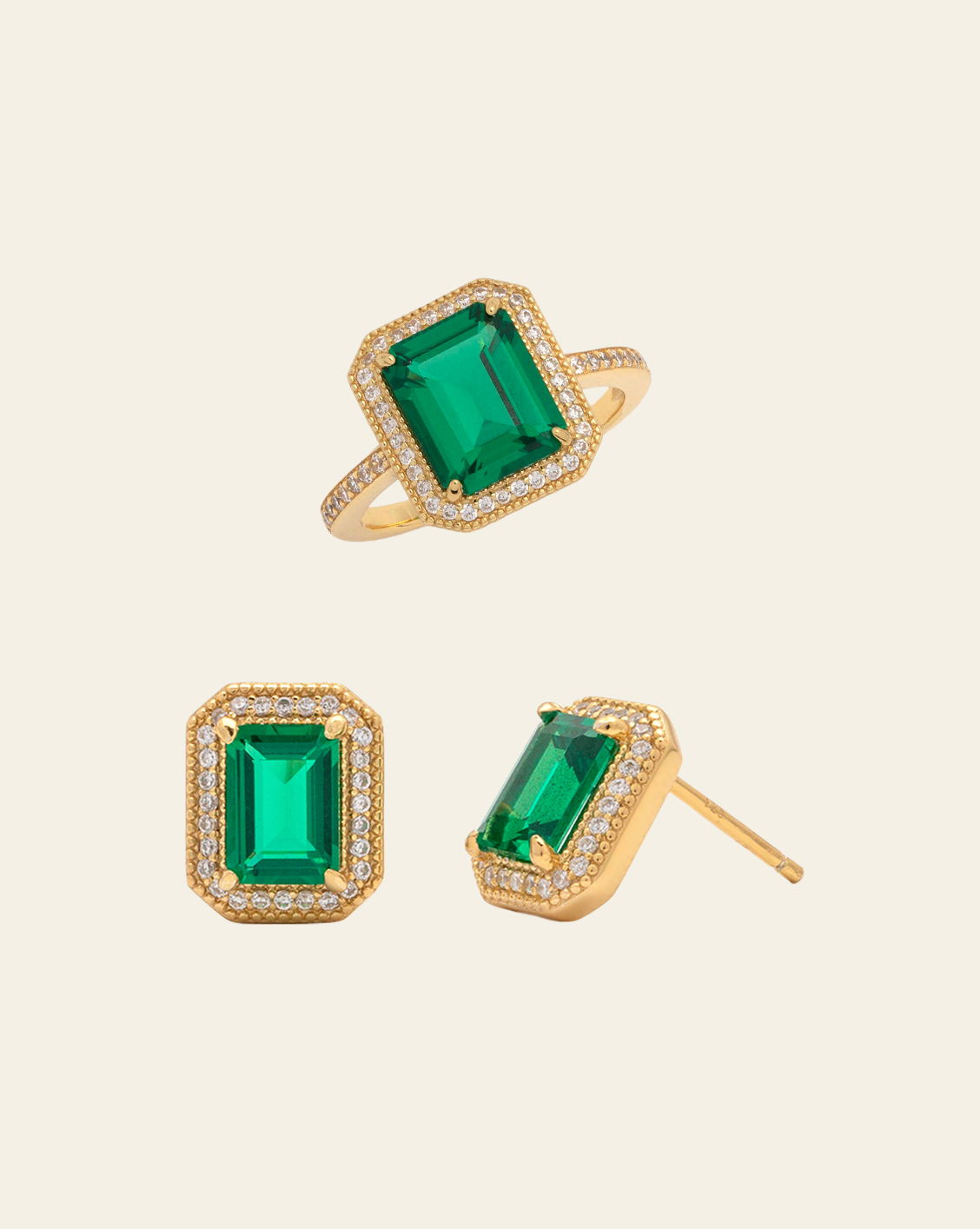 Mel's Emerald Set Gold Vermeil | Bundle | Melanie Auld