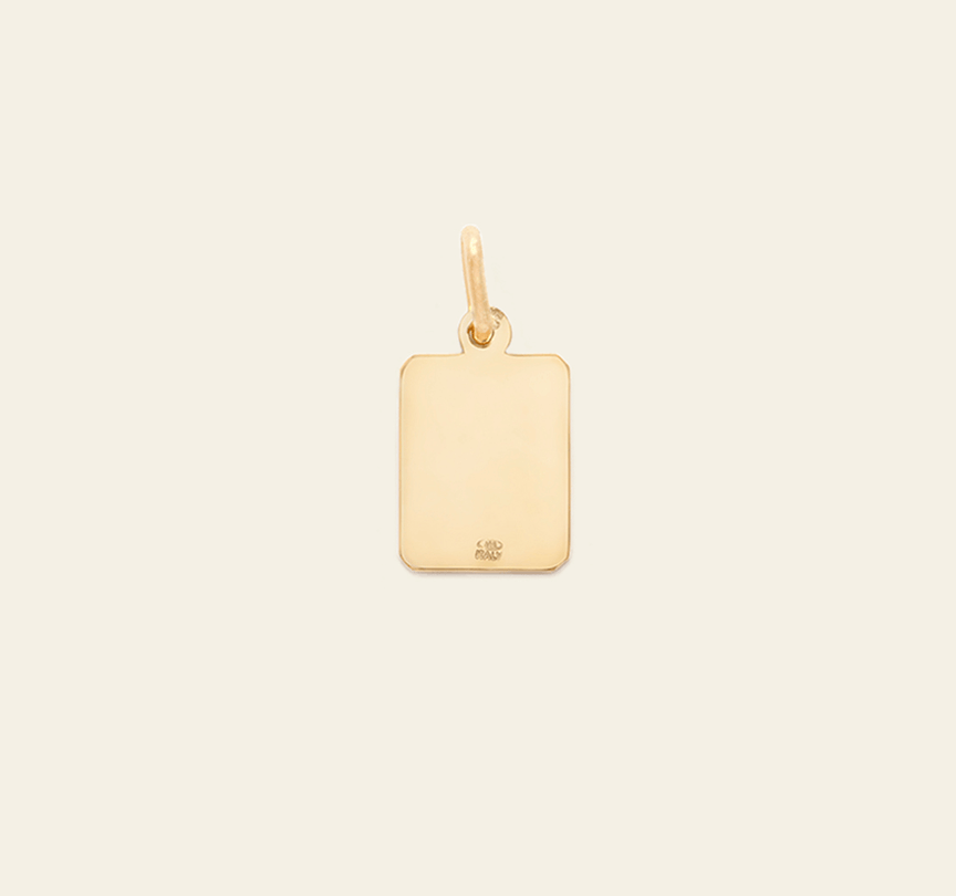 Mini Tag Pendant - Gold Vermeil