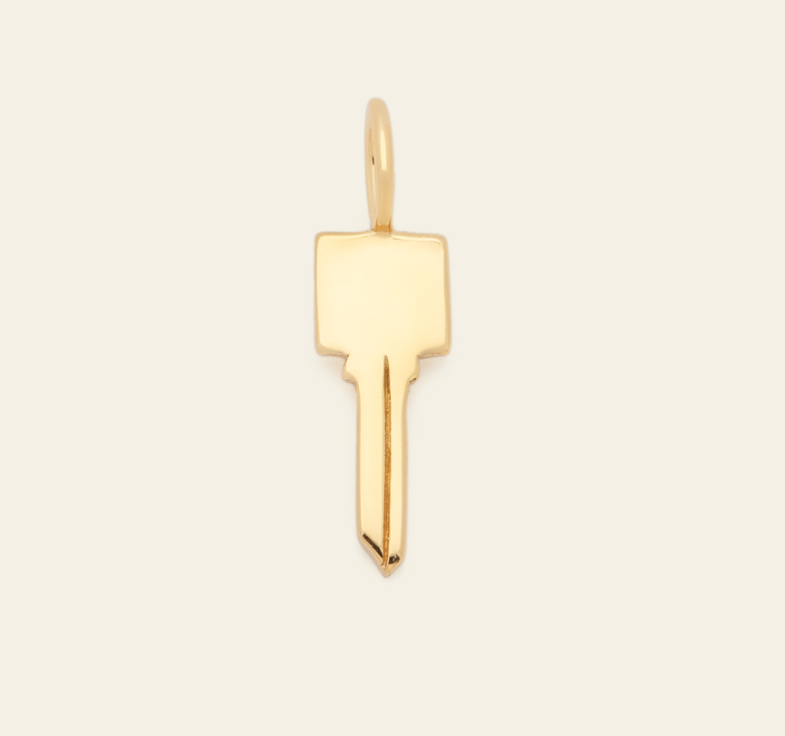 Modern Key Pendant - Gold Vermeil