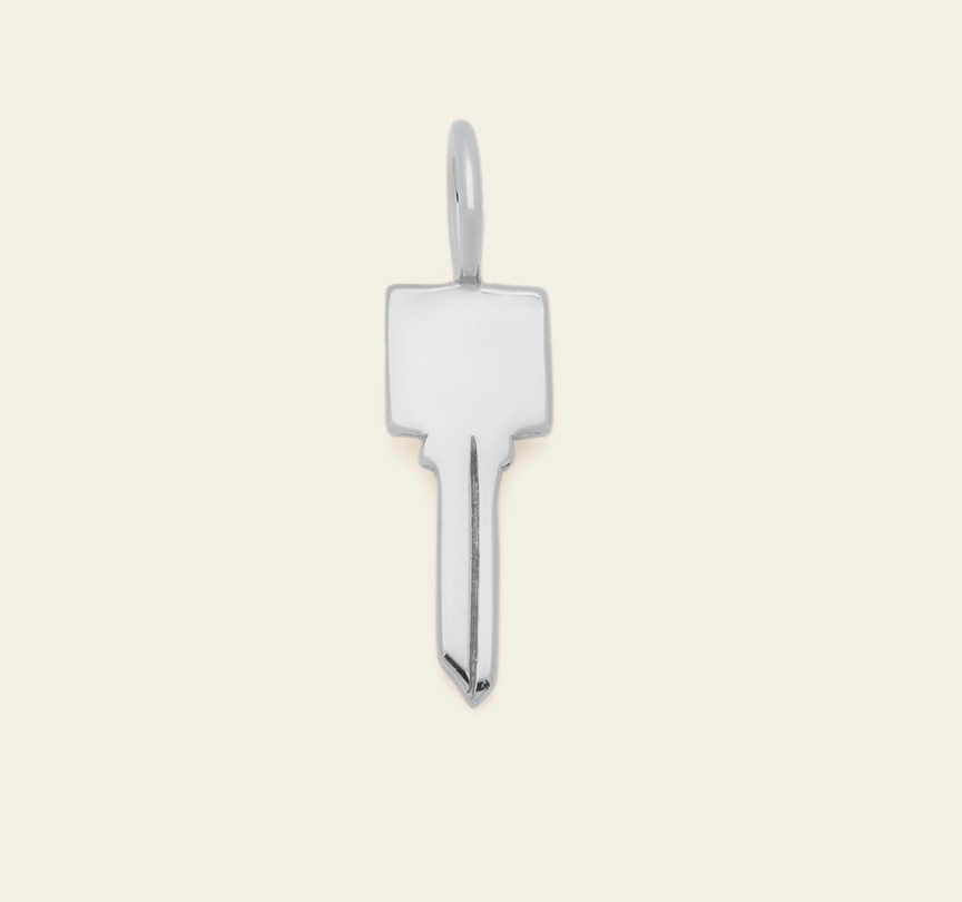 Modern Key Pendant - Sterling Silver