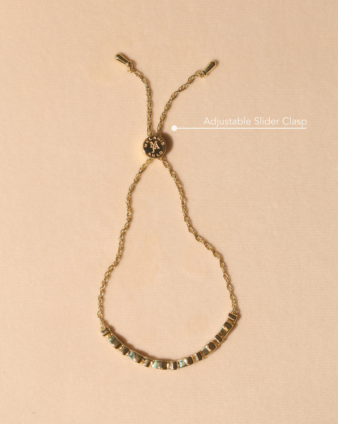 Multi Teardrop Tennis Slip Bracelet - Gold Vermeil