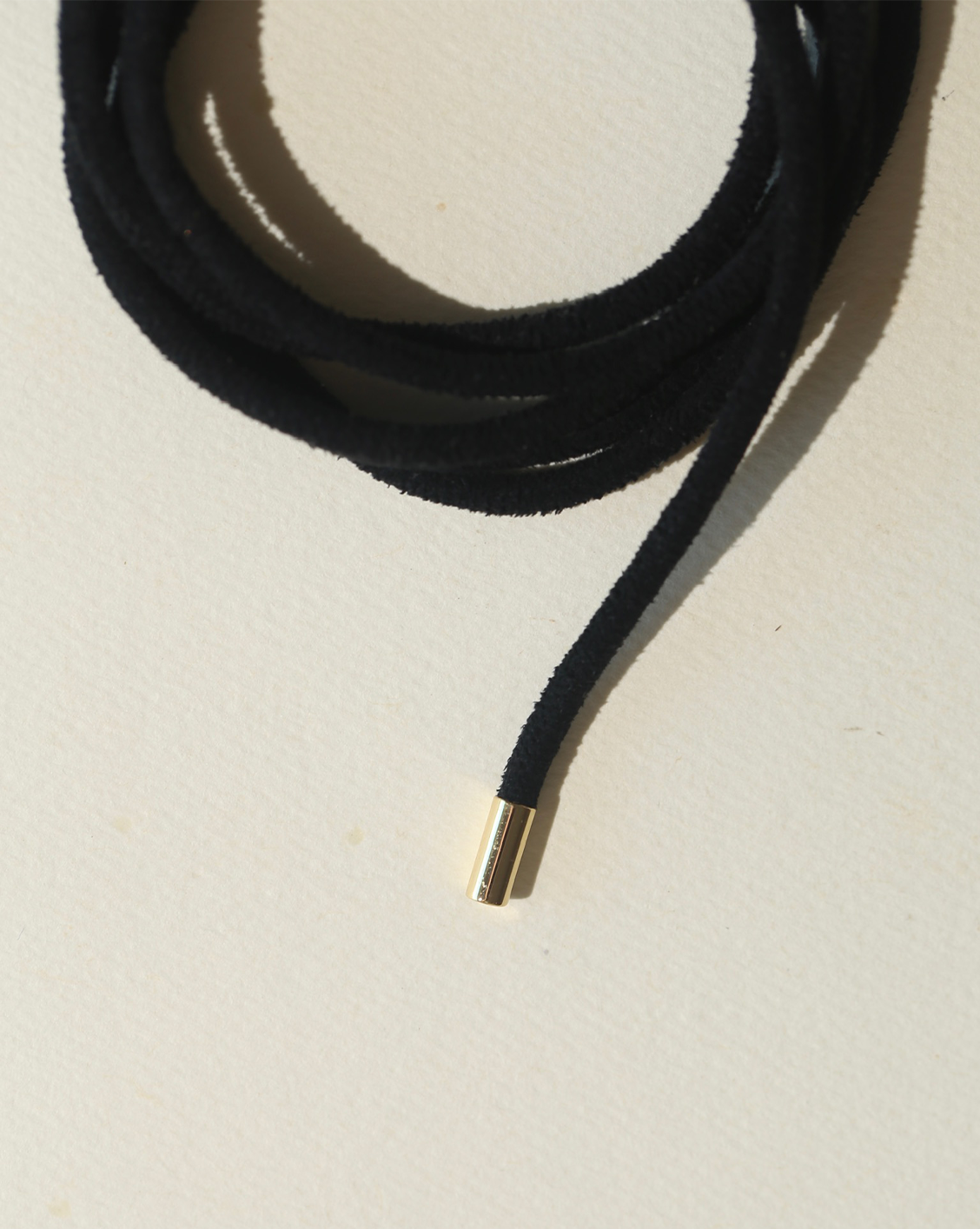 Sueded Cord Necklace - Onyx