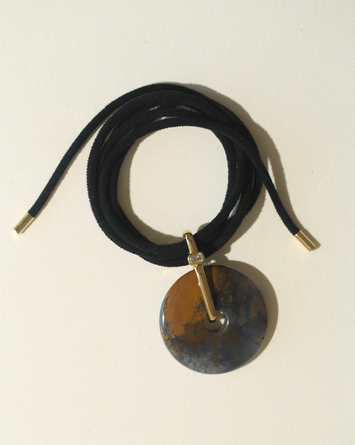 Sueded Cord Necklace - Onyx