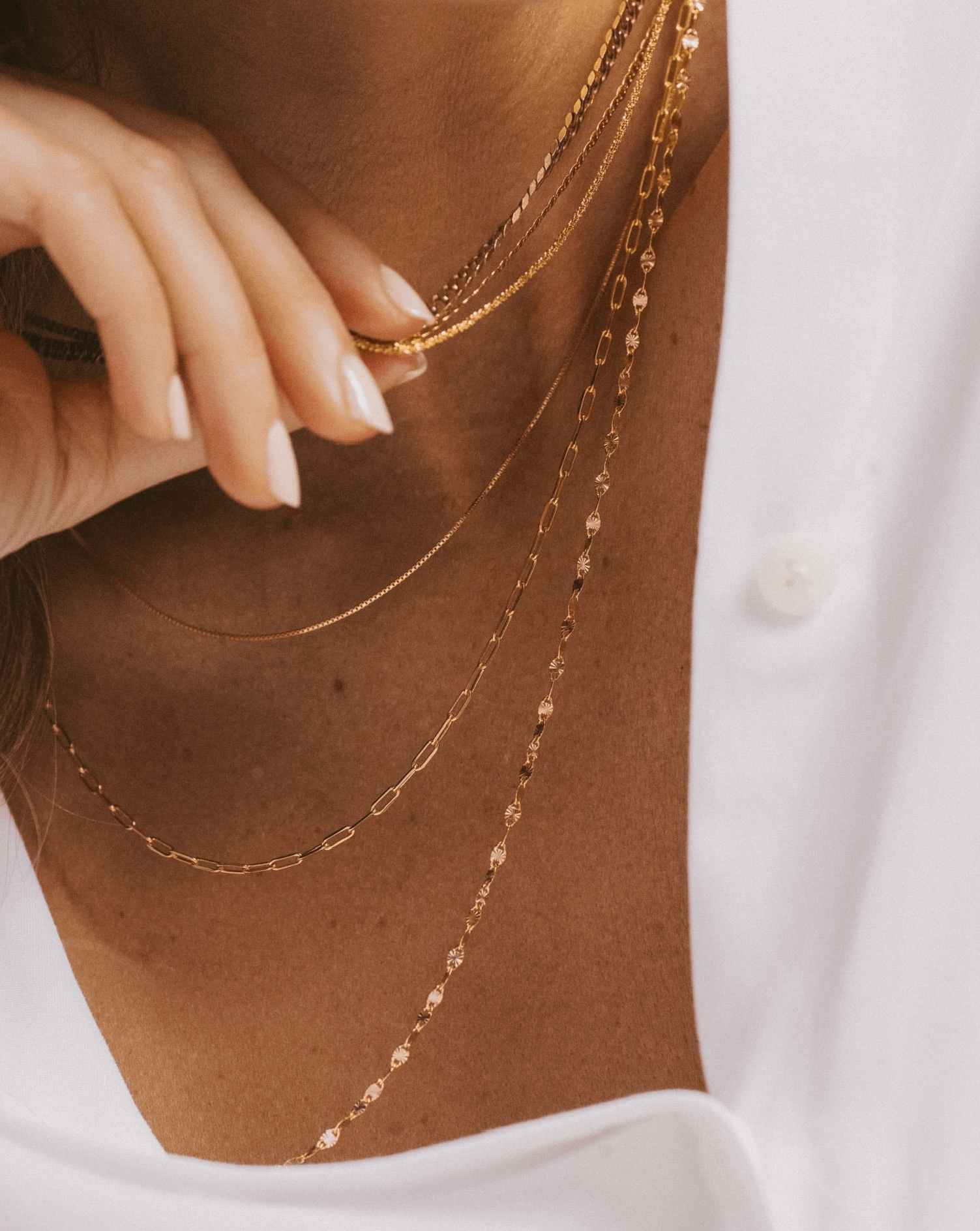 Thin Staple Chain Gold Vermeil | Products | Melanie Auld Jewelry Thin Staple Chain Gold Vermeil | Products | Melanie Auld Jewelry