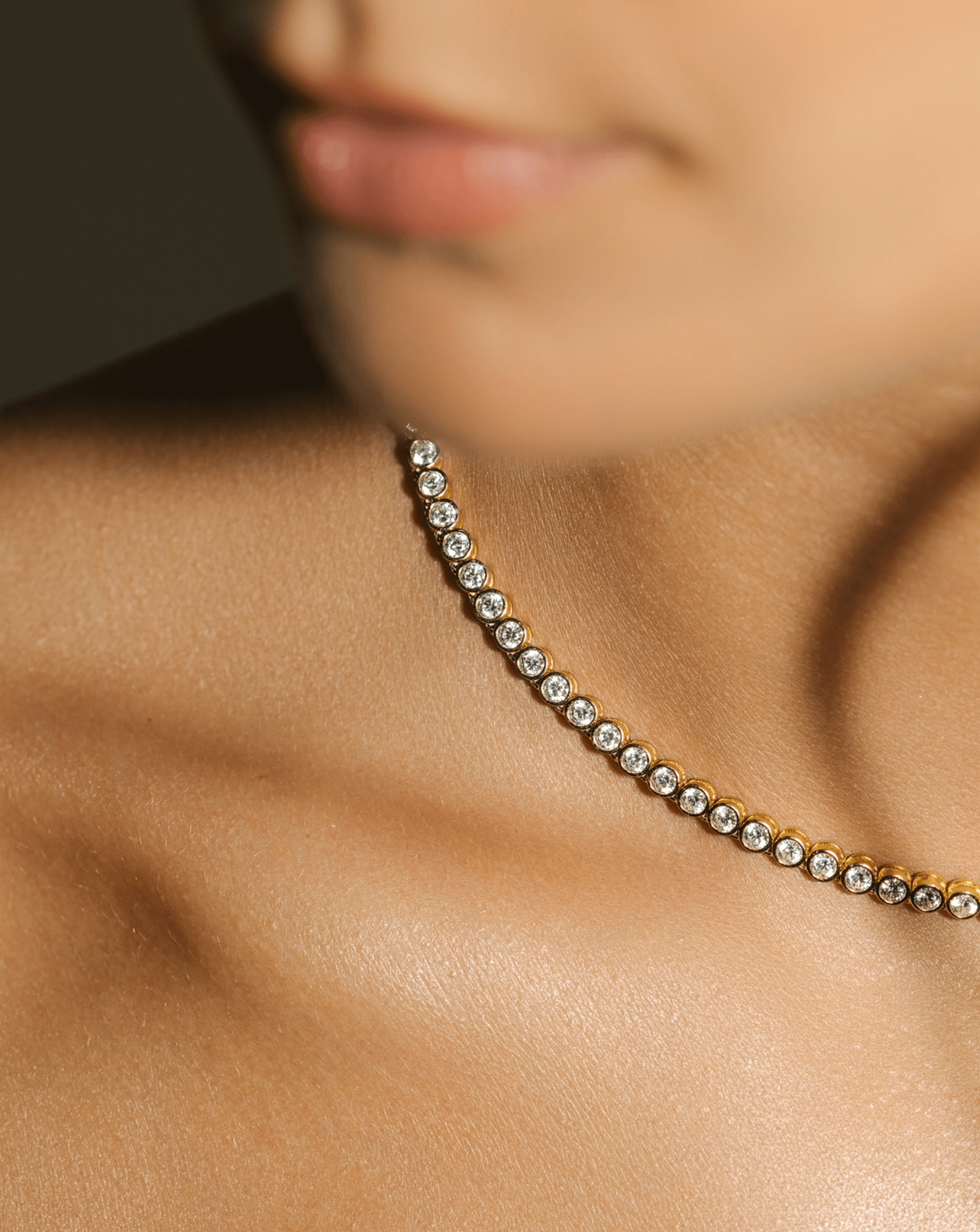 Bezel Set Tennis Necklace | Products | Melanie Auld Jewelry