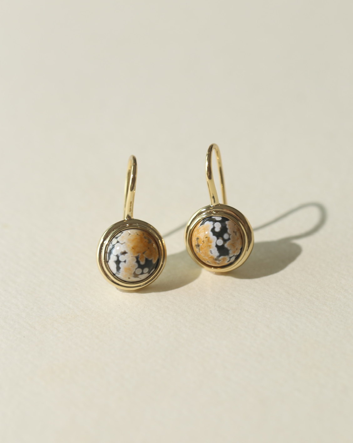 OOAK Bezel Drop Earring - Ocean Jasper #45