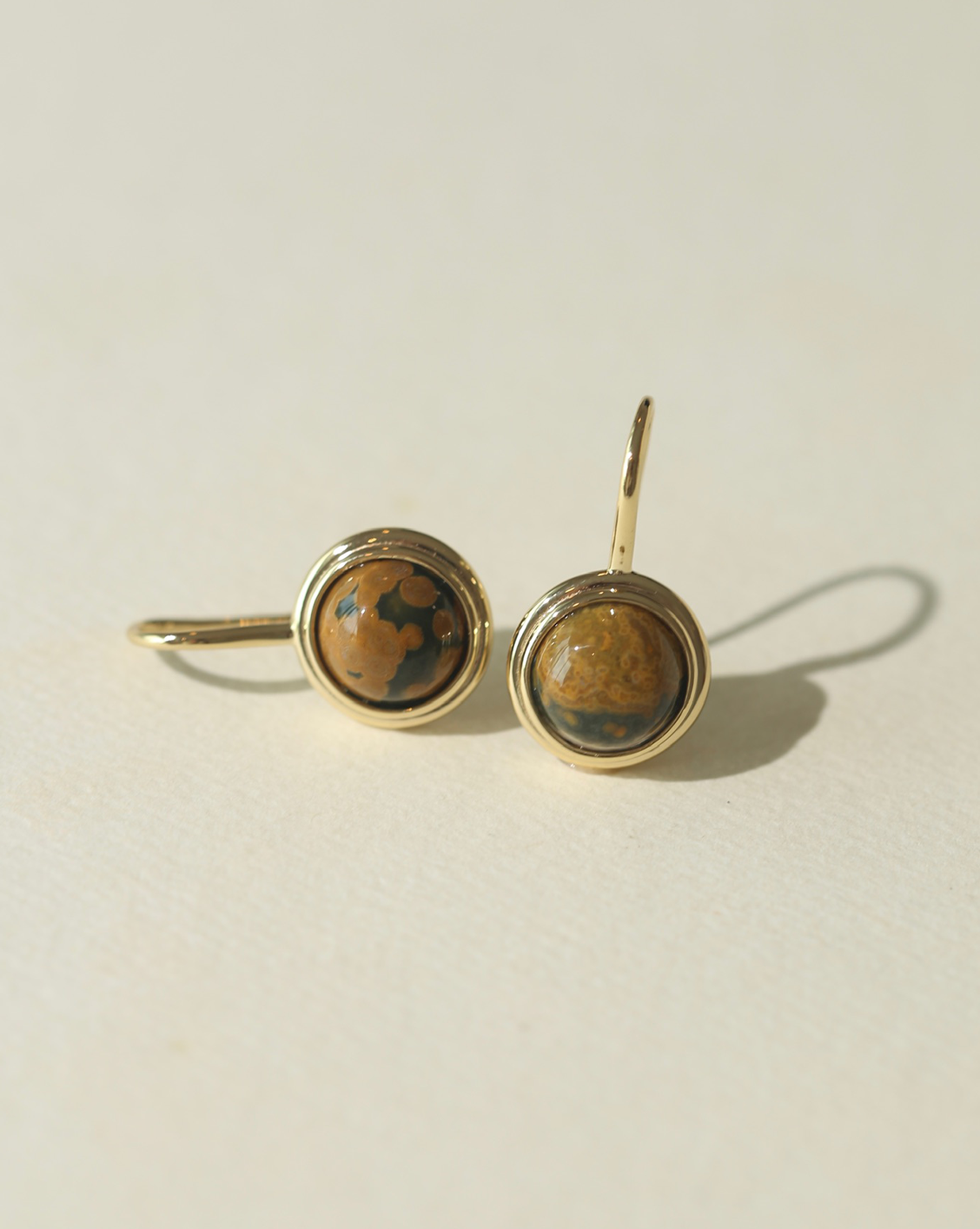 OOAK Bezel Drop Earring - Ocean Jasper #46
