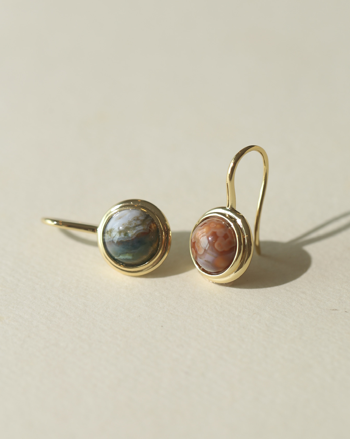 OOAK Bezel Drop Earring - Ocean Jasper #50