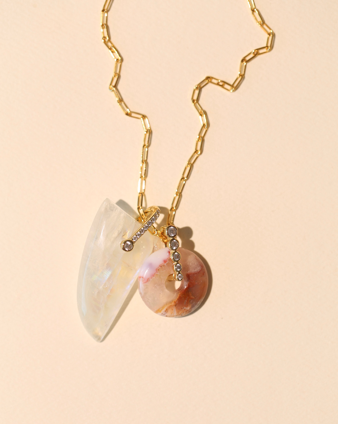 OOAK Necklace - Rainbow Moonstone #1