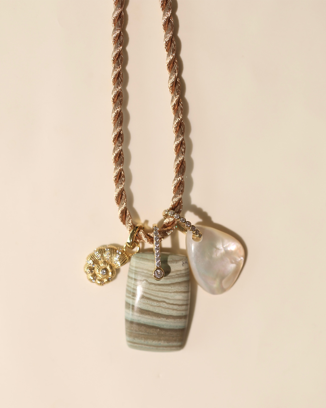 OOAK Necklace - Green Opal #4