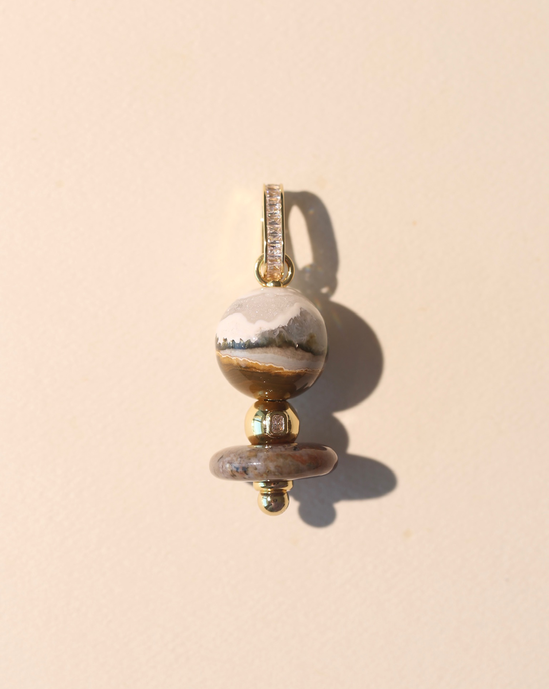 Orbit Pendant - Ocean Jasper #7
