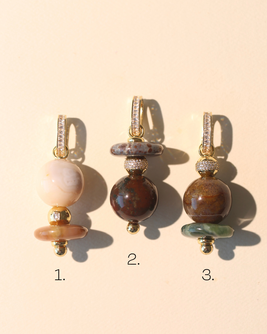 Orbit Pendant - Ocean Jasper Mix/Group 10