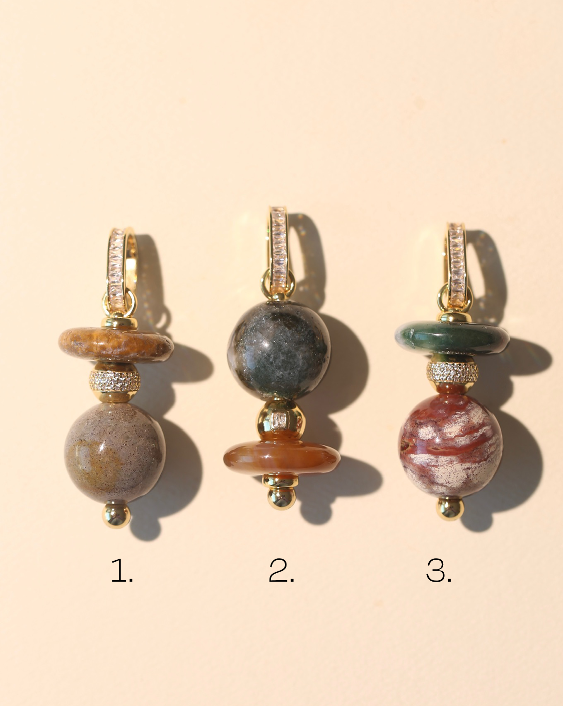 Orbit Pendant - Ocean Jasper Mix/Group 6