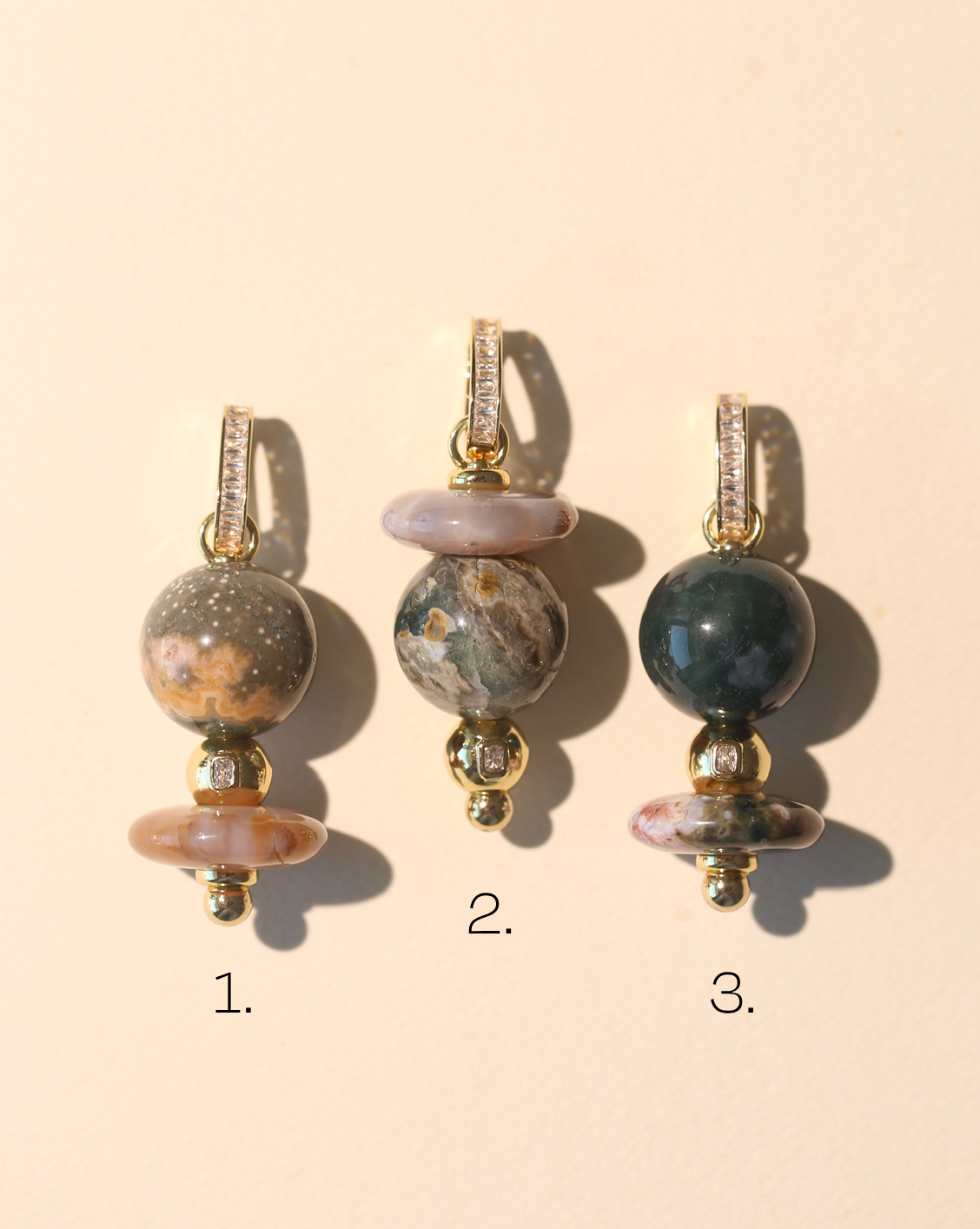 Orbit Pendant - Ocean Jasper Mix/Group 7