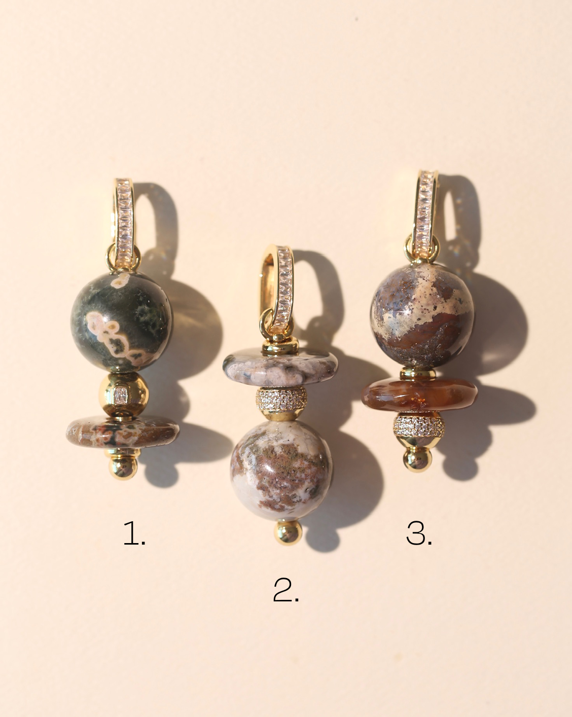 Orbit Pendant - Ocean Jasper Mix/Group 8