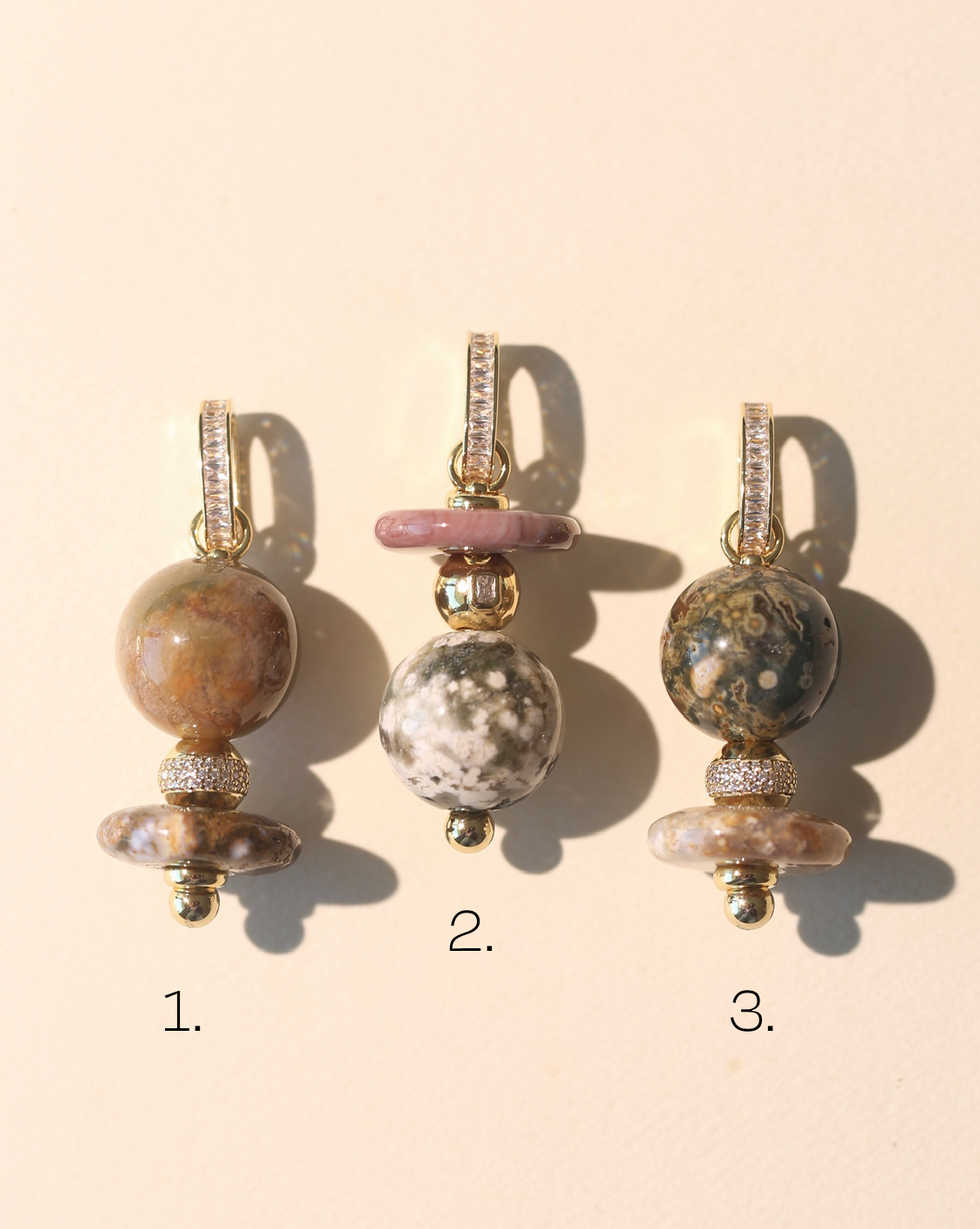 Orbit Pendant - Ocean Jasper Mix/Group 9