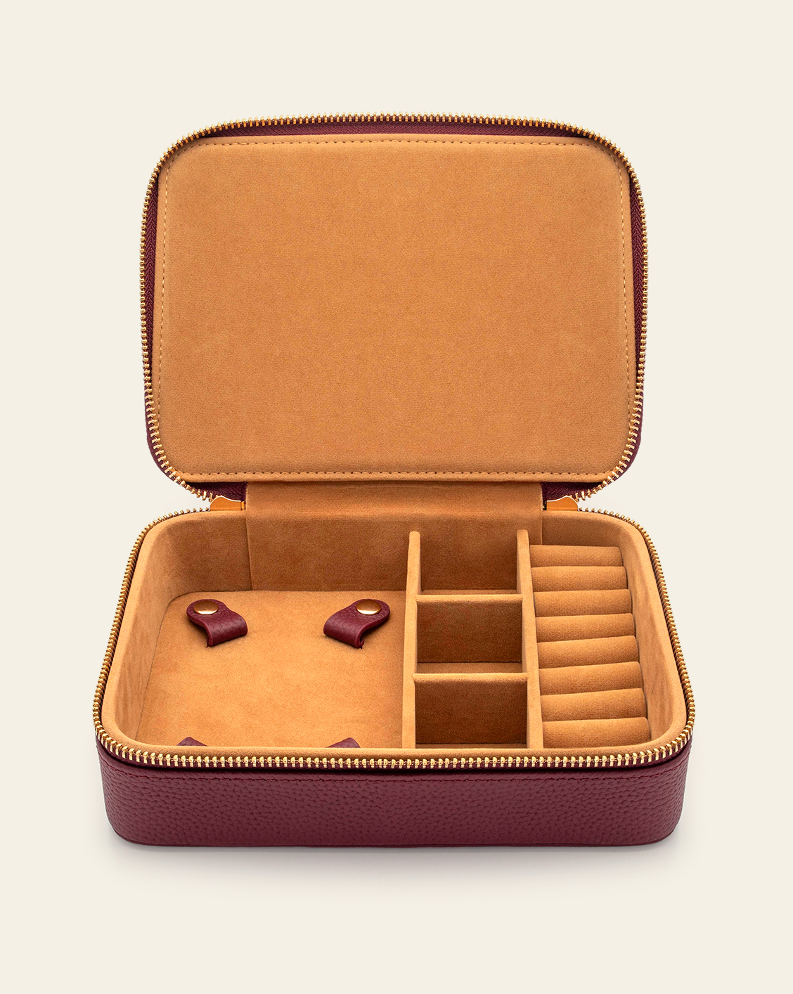Oversized Essentials Jewelry Case - Wine