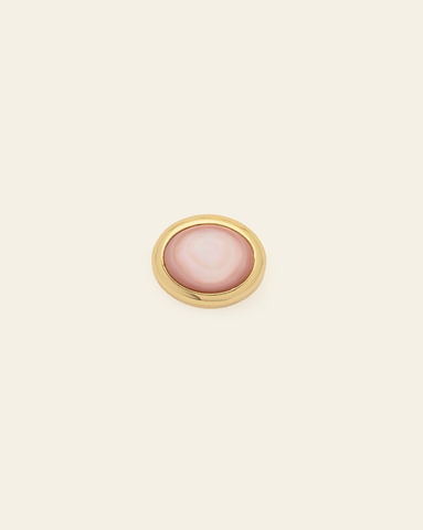 Pink Shell Button - Gold