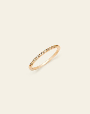 Pave Dainty Band - Gold Vermeil