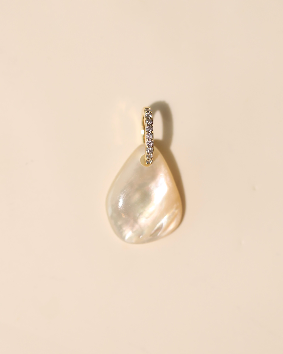 Pave Drop Charm - MOP