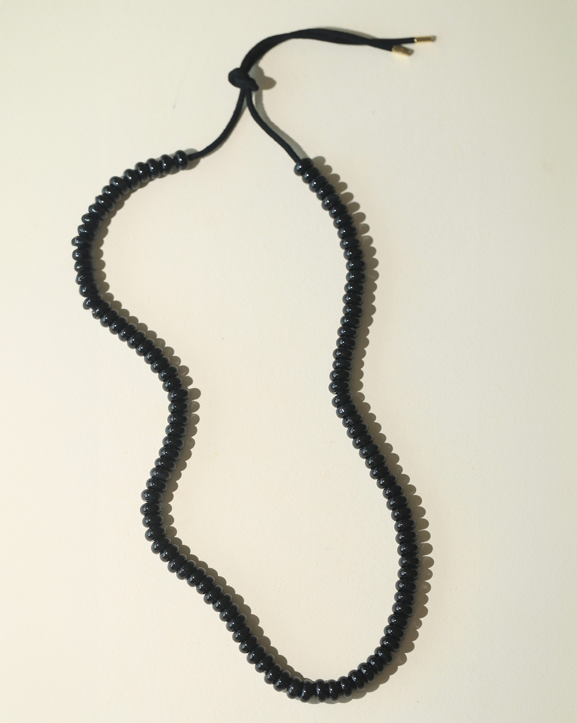 Pietra Sueded Necklace - Black Agate/Onyx