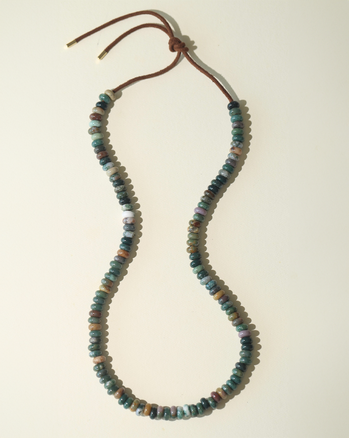 Pietra Sueded Necklace - Watercolour Agate/Mocha