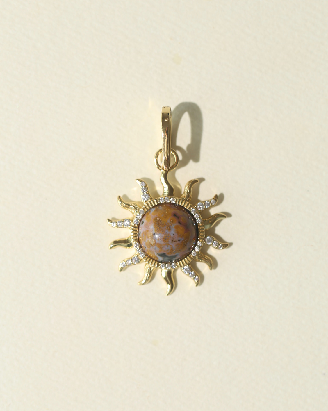 OOAK Radiant Sun Charm - Ocean Jasper #4