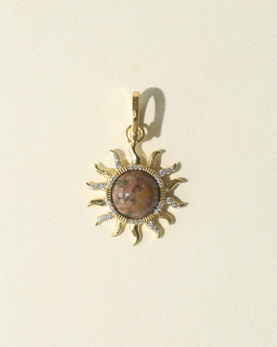 OOAK Radiant Sun Charm - Ocean Jasper #6