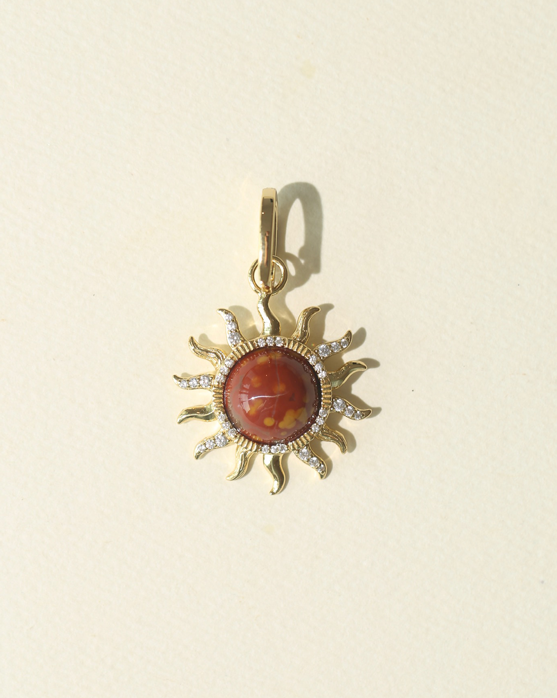 OOAK Radiant Sun Charm - Ocean Jasper #1
