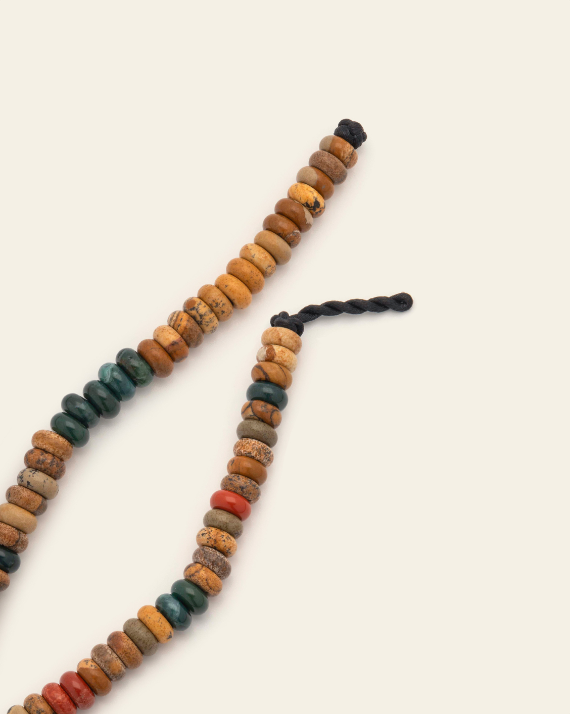 Rondelle Gemstone Necklace - Picture Jasper