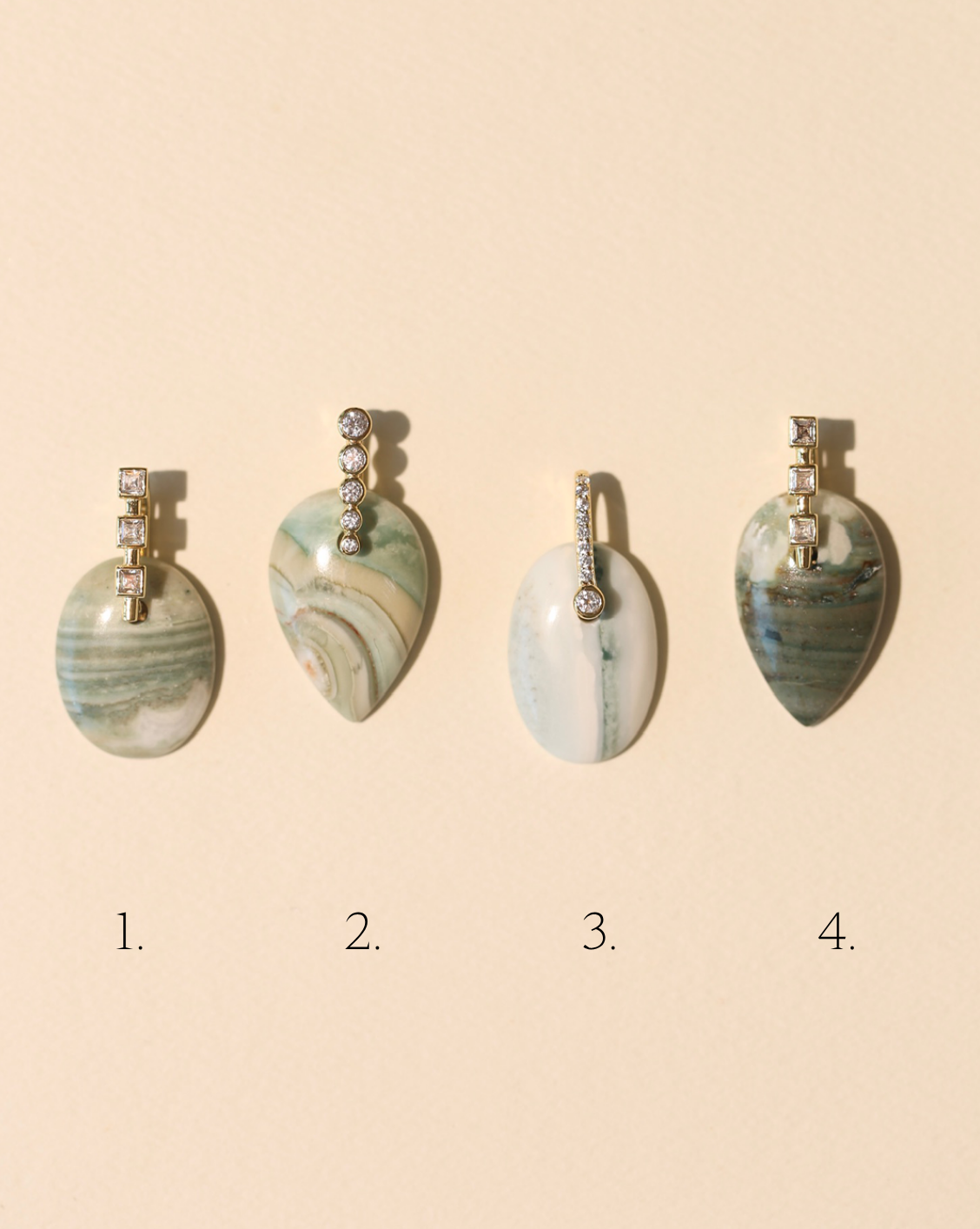 Stone Pendant - Green Opal/Group 8