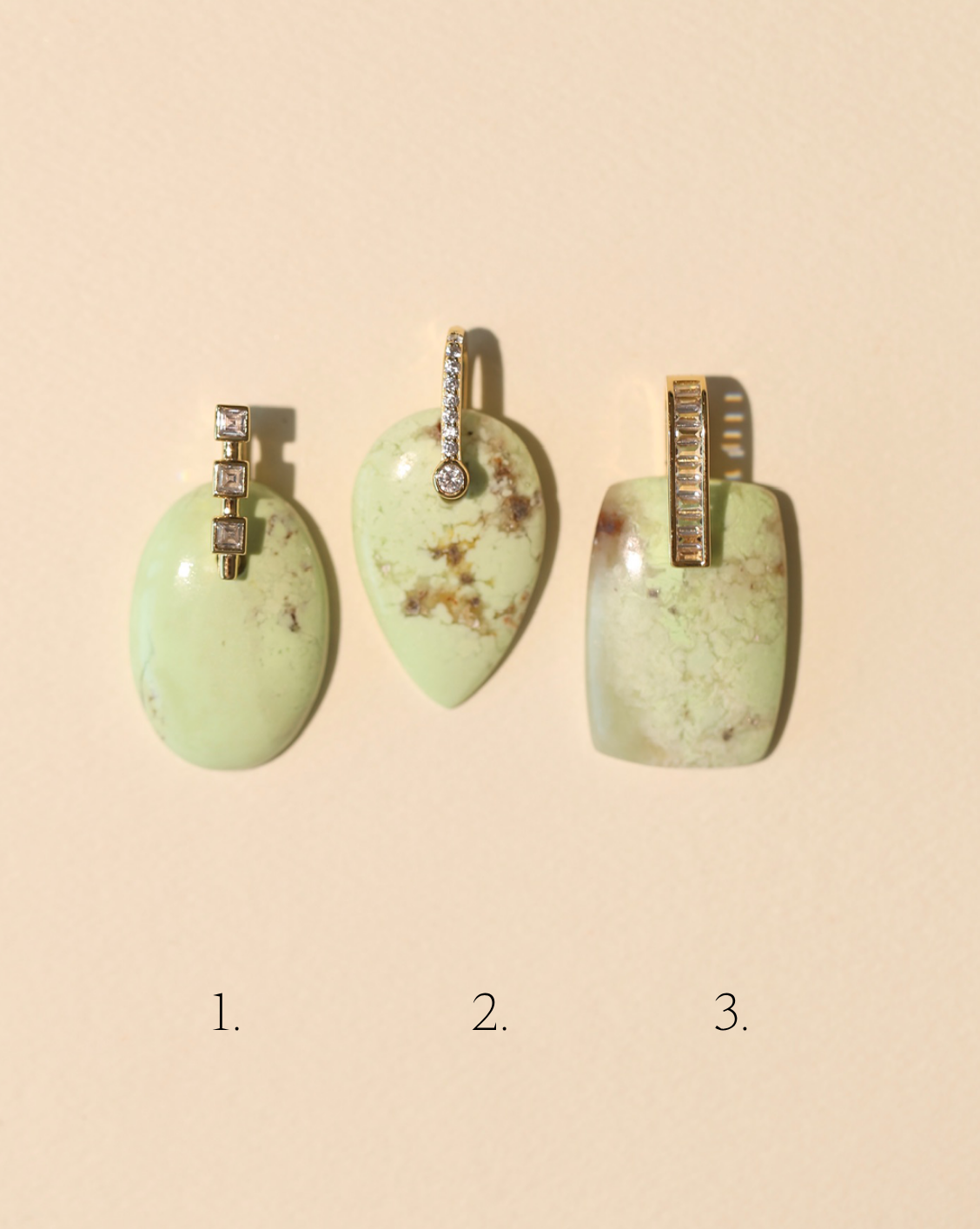 Stone Pendant - Lemon Chrysoprase/Group 6
