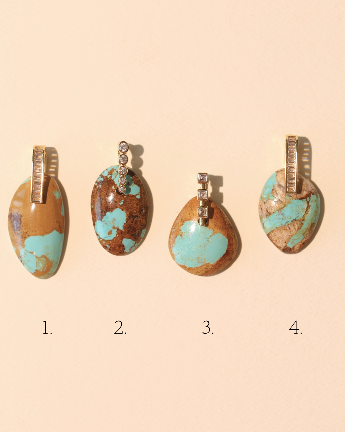 Stone Pendant - Free Form Turquoise/Group 20