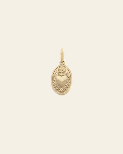 Sacred Heart Pendant - 10k Solid Gold