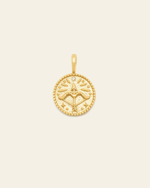 Sagittarius Medallion - Gold Vermeil