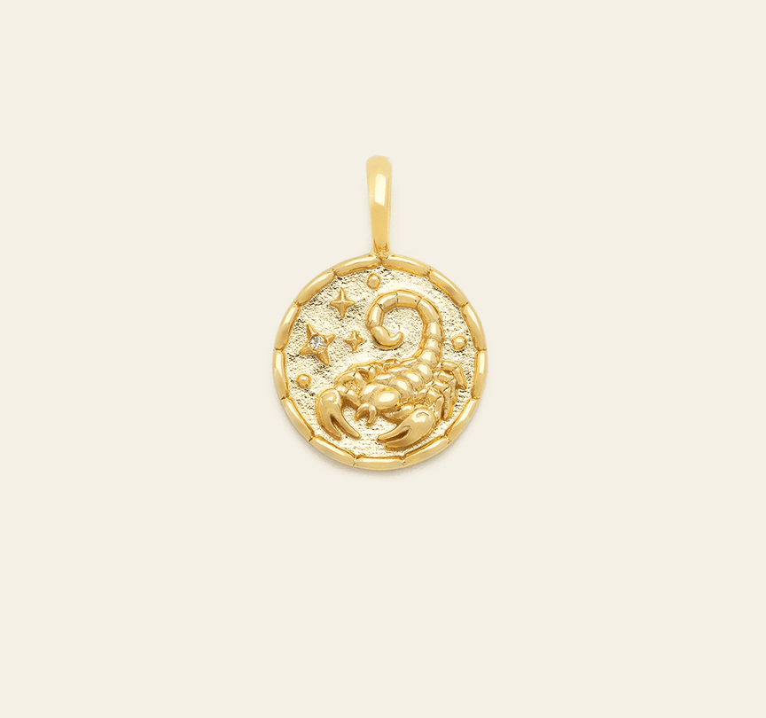Scorpio Medallion - Gold Vermeil