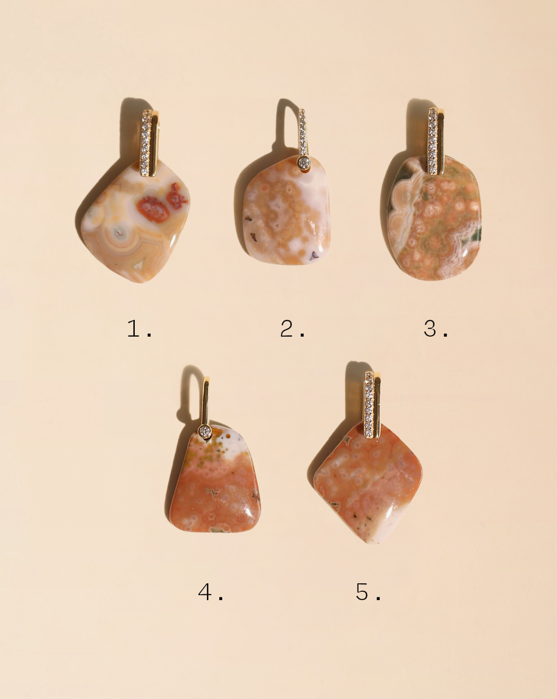 Signature Stone Pendant - Ocean Jasper/Group 1