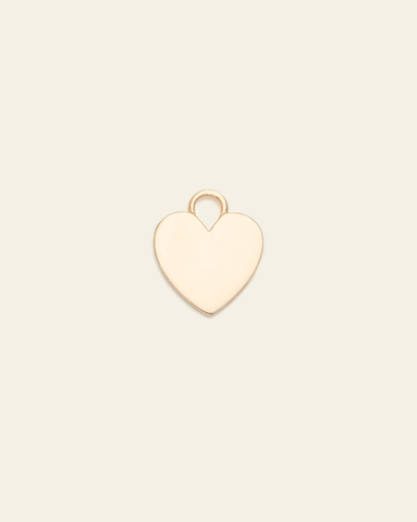 Modern Heart Earring Charm - Gold Vermeil